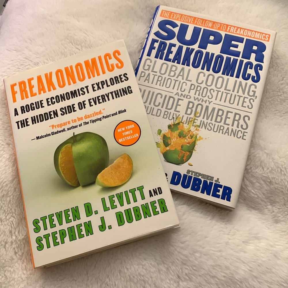 SALE!  Freakonomics set of 2 sociology economics books.    4